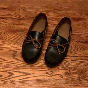 Black Loafers with Brown Laces